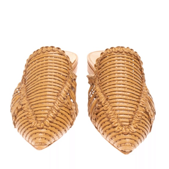 Schutz Pointed Toe Woven Mules - Picture 2 of 9